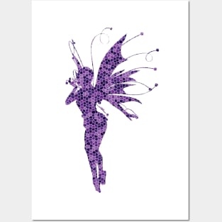 Purple Fairy Mosaic Posters and Art